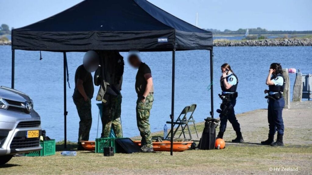 Duiker in problemen bij defensietraining in Scharendijke © HV Zeeland
